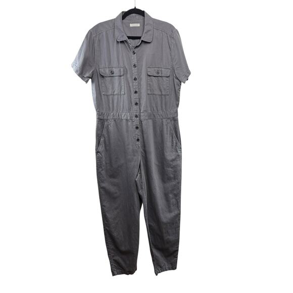 Outerknown SEA Jumpsuit Overall Coveralls Women Size L Gray Utility Organic - Picture 1 of 7